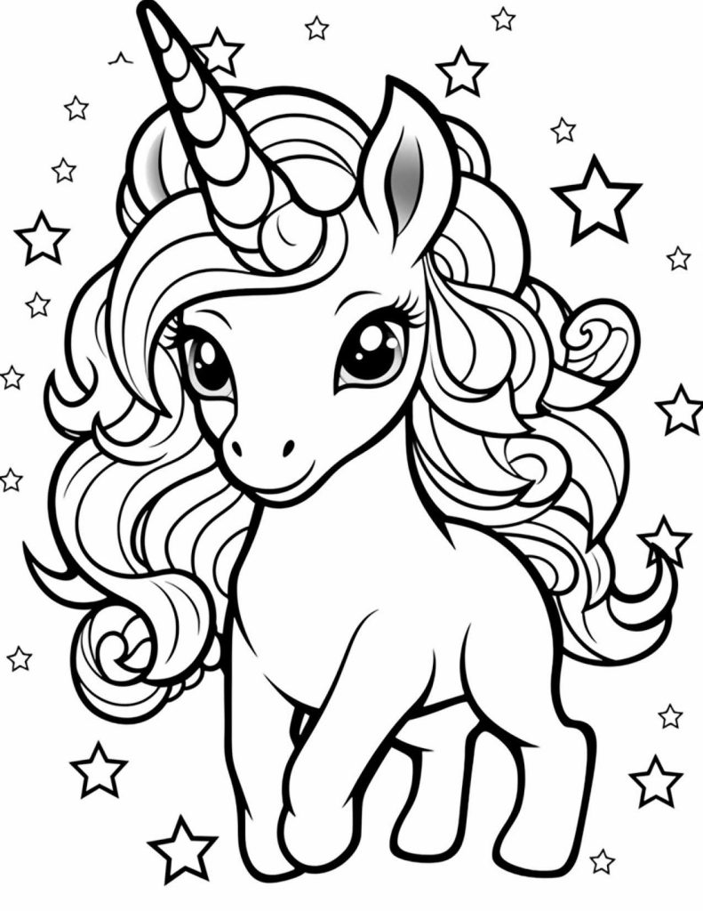 Unicorn Coloring Pages