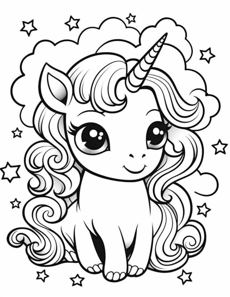 Unicorn Coloring Pages