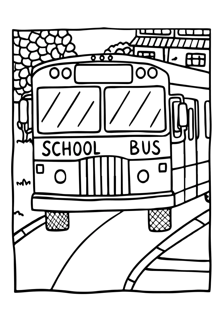 Transportation coloring page for kids