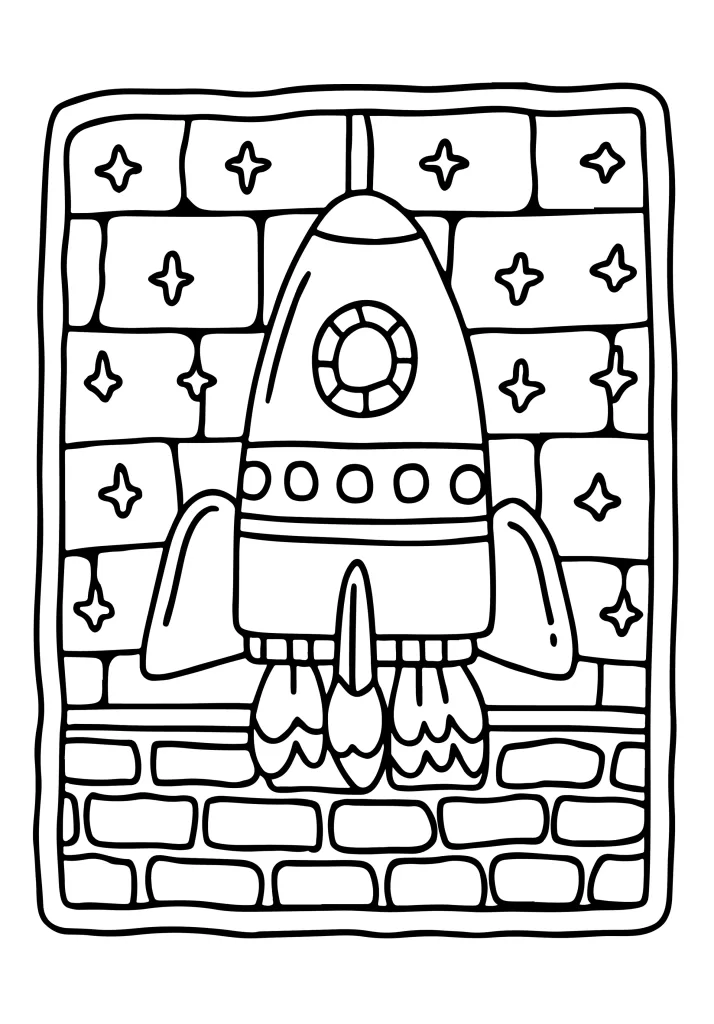 Transportation coloring page for children