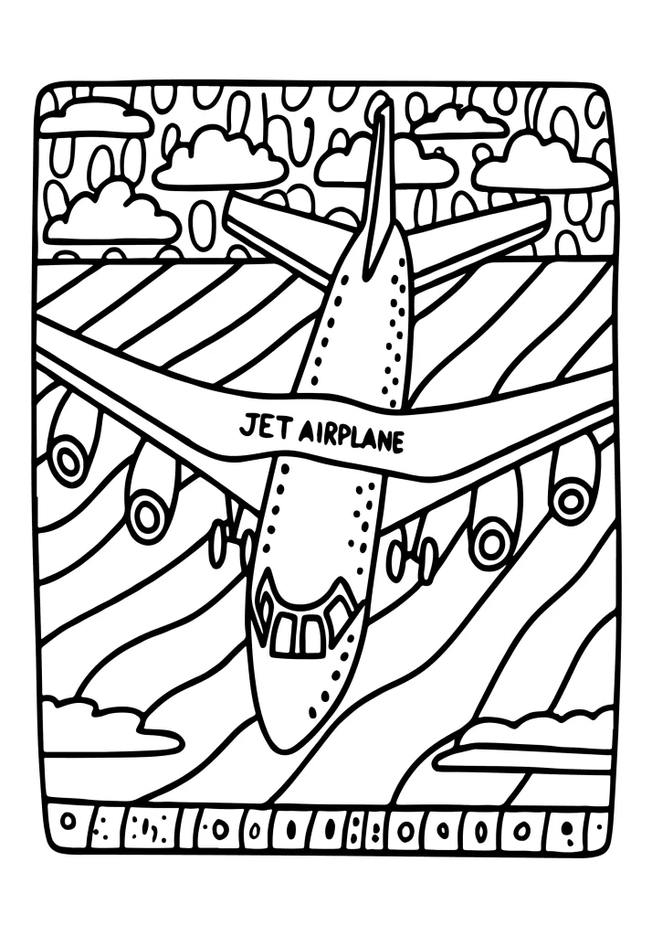 Vehicle coloring page for kids