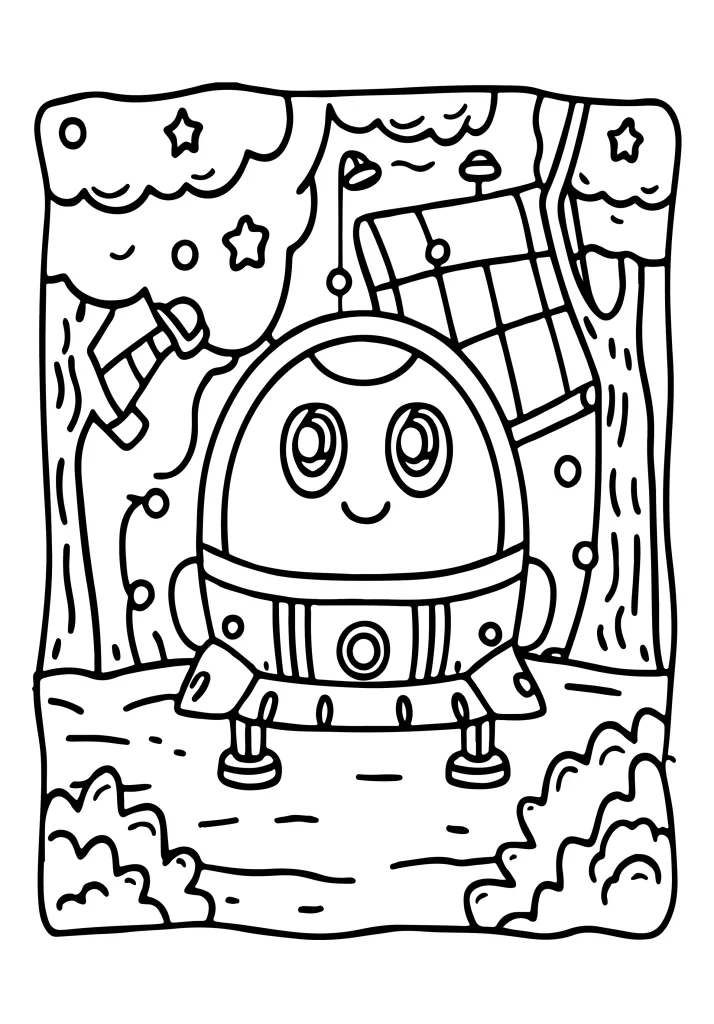 Transportation coloring page for boys