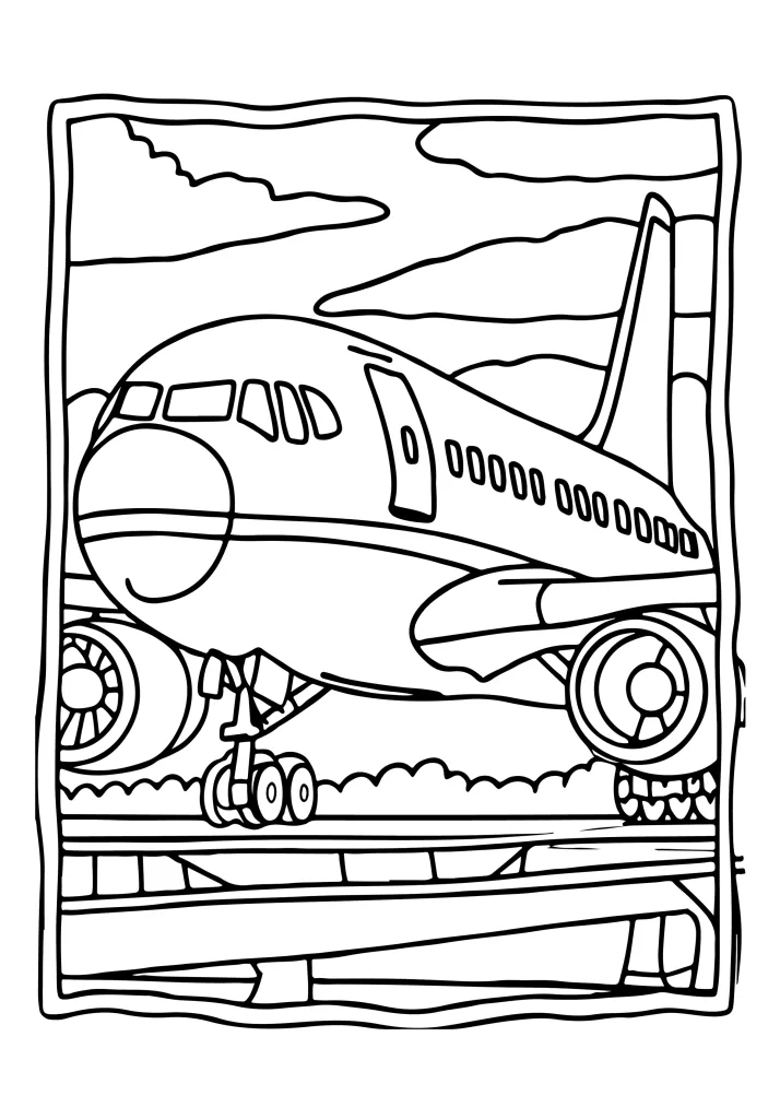 Transportation coloring page for girls