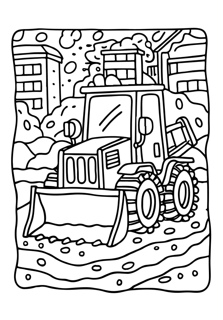 Transportation coloring sheet