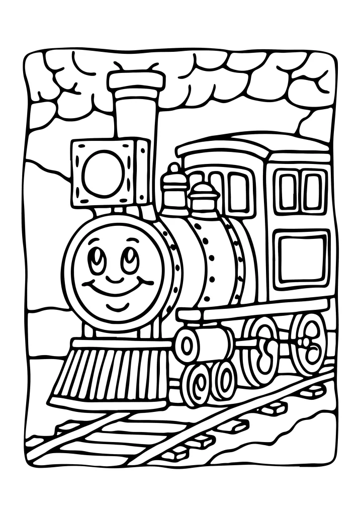 Vehicle coloring page for kids