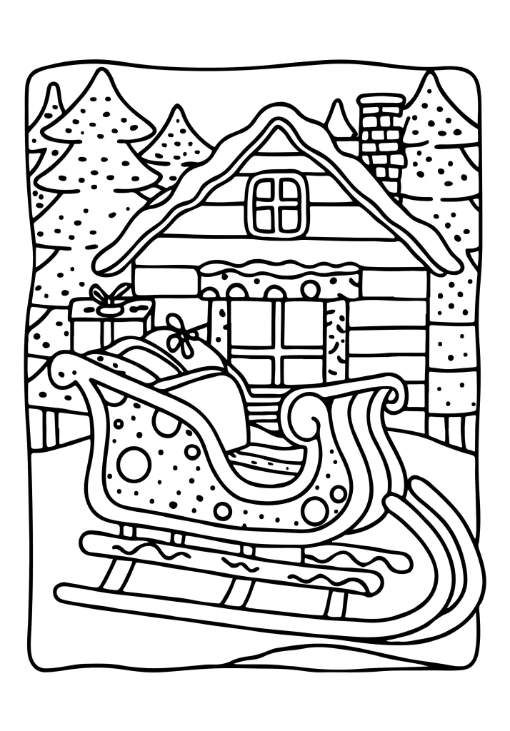 Transportation coloring page for children