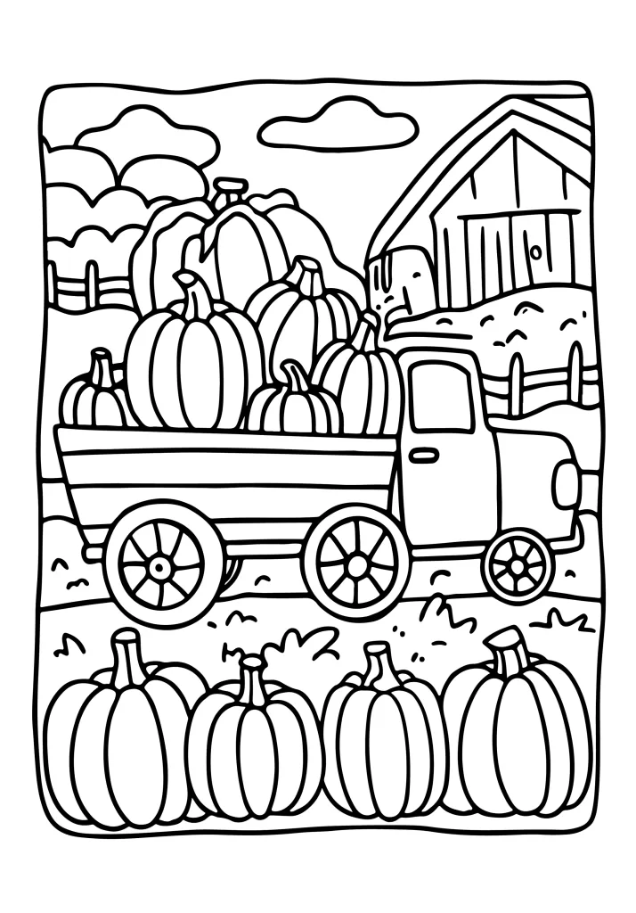 Transportation coloring page for boys