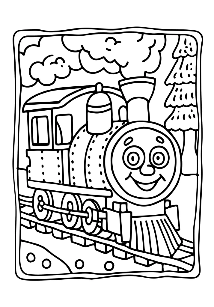Transportation coloring sheet