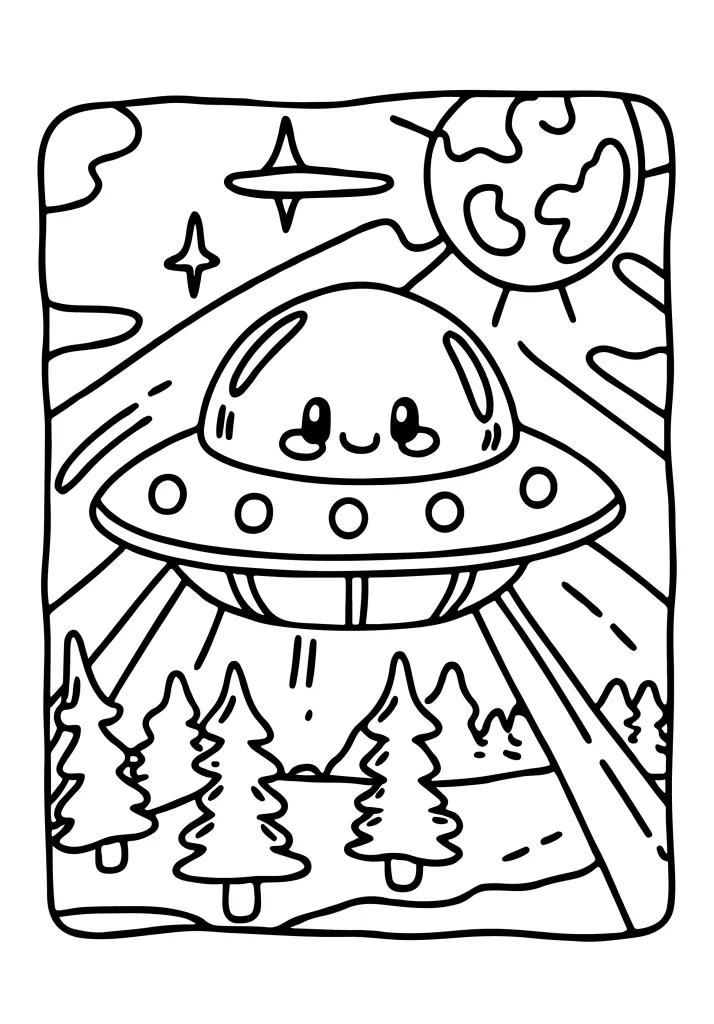 Printable transportation coloring page