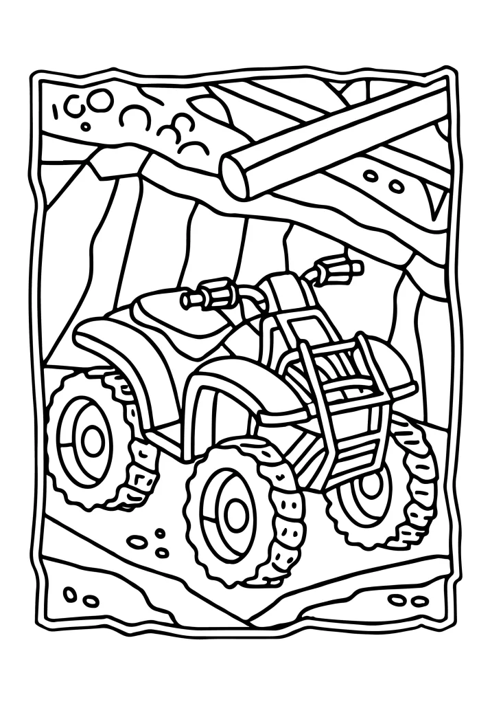 Vehicle coloring page for kids