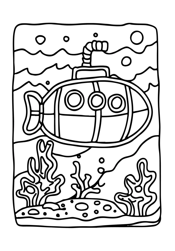 Transportation coloring page for boys