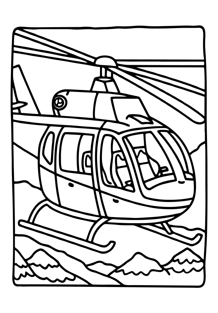 Transportation coloring page for girls