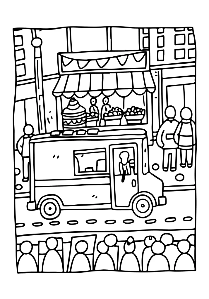 Transportation coloring sheet