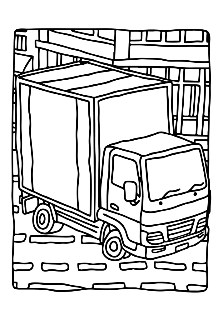 Printable transportation coloring page