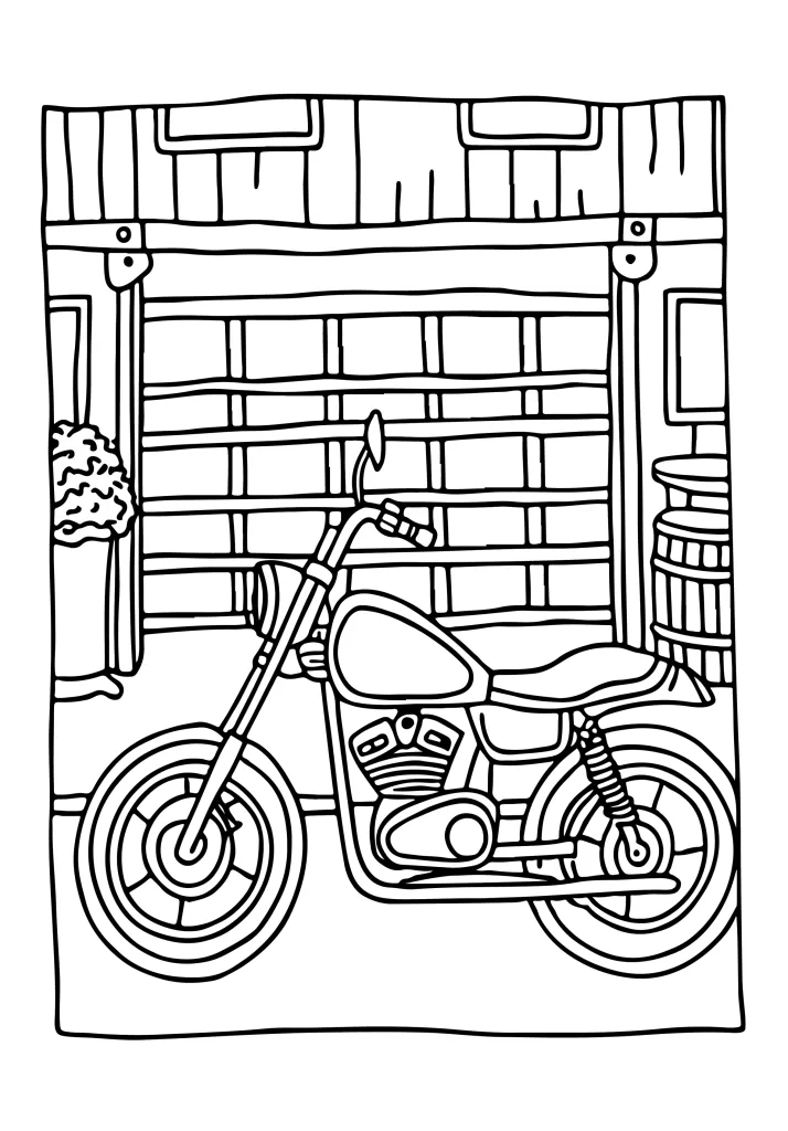 Transportation coloring page for girls