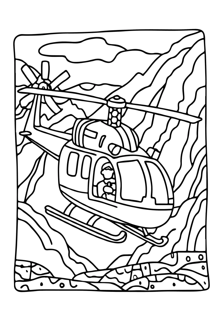 Vehicle coloring page for kids