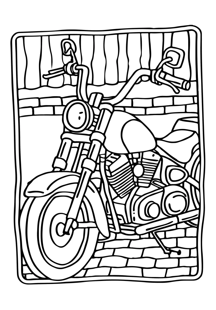 Transportation coloring book page