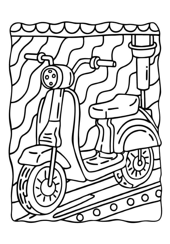 Free transportation coloring sheet