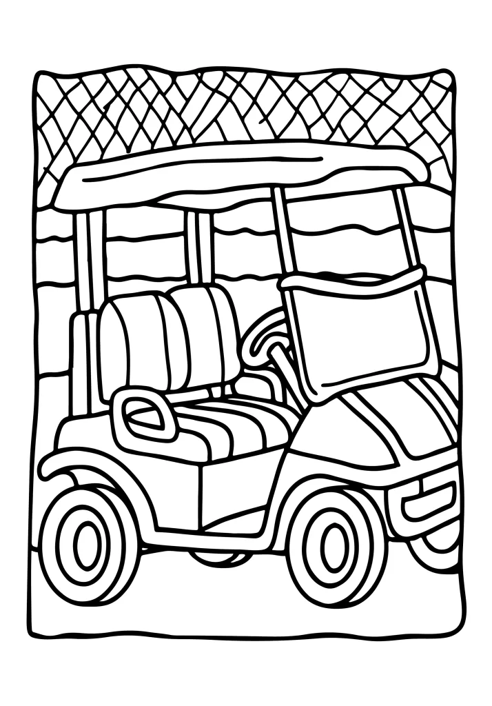 Vehicle coloring page for kids