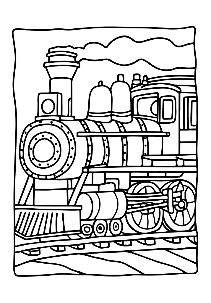 Transportation coloring page for boys
