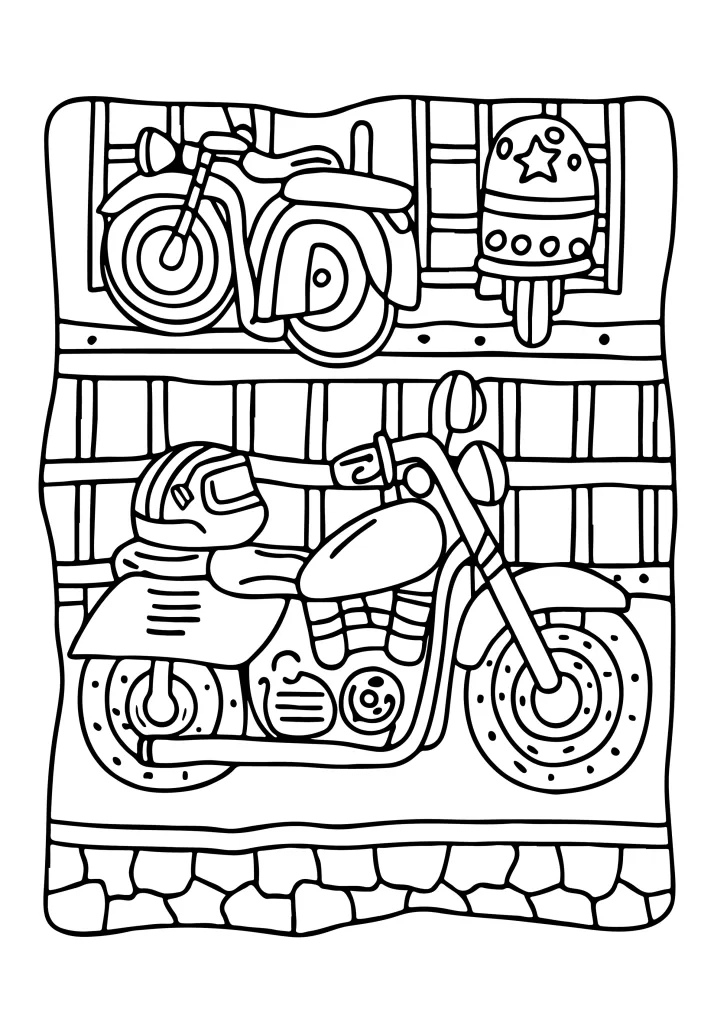 Transportation coloring page for girls