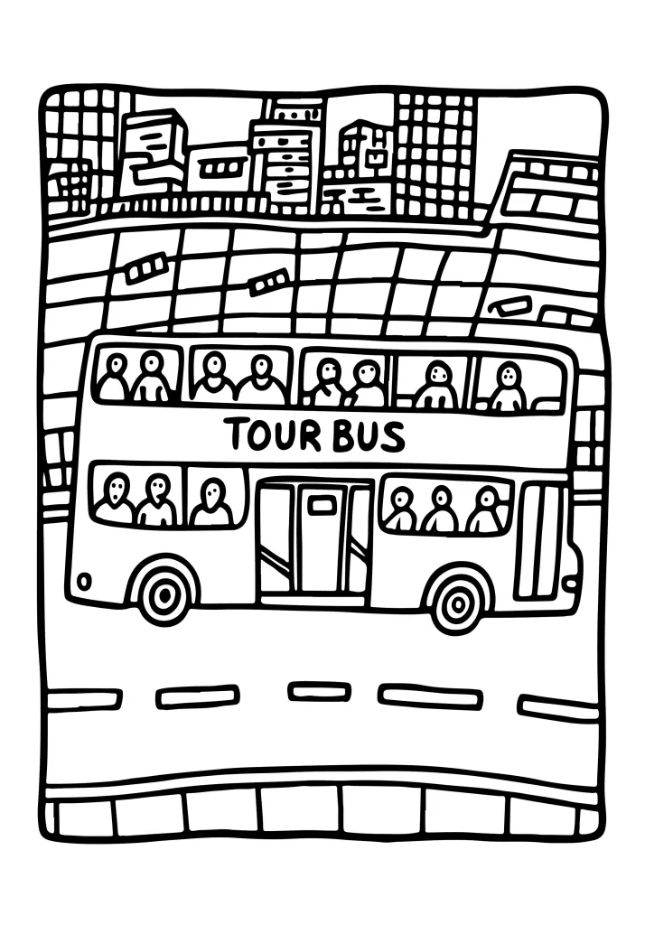 Printable transportation coloring page