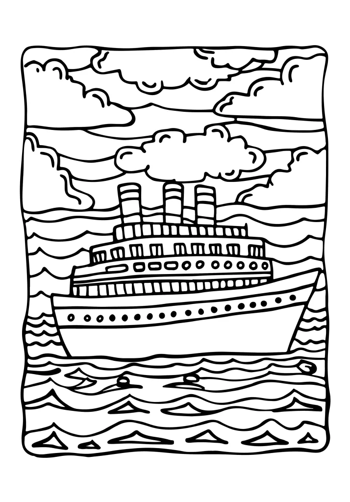 Transportation coloring page for girls