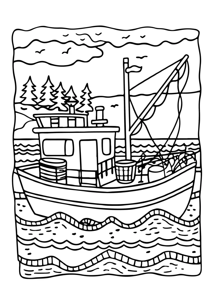 Transportation coloring sheet