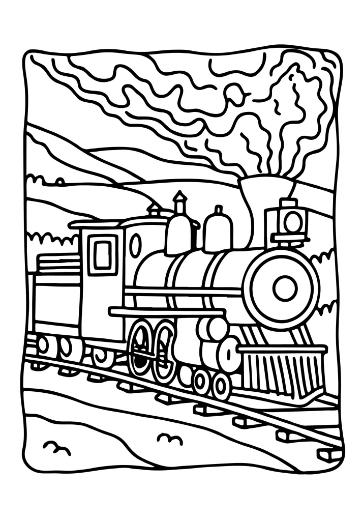 Vehicle coloring page for kids