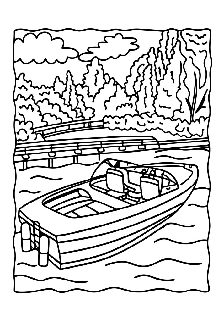 Vehicle coloring page for kids